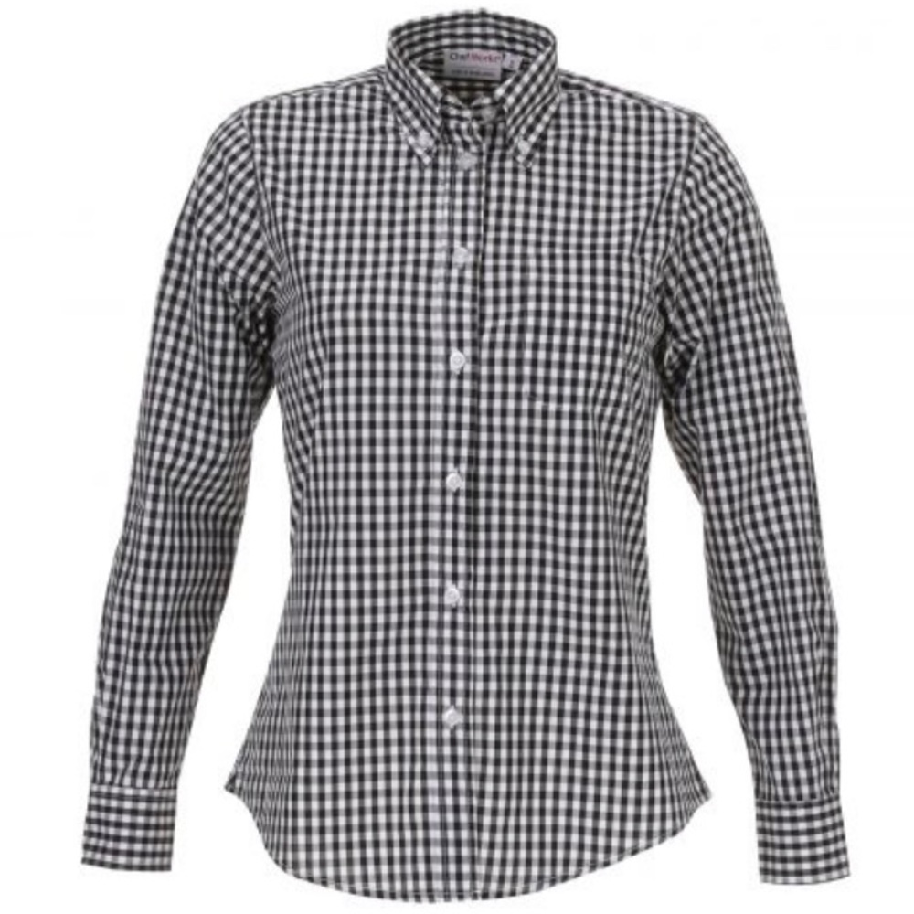 Chef Works GINGHAM Collared DRESS SHIRT